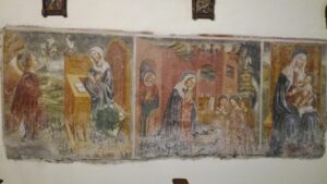 Chiesa di San Salvatore – Affresco di Jacopo Loschi (Annunciazione / Adorazione del Bambino / Madonna del Latte)