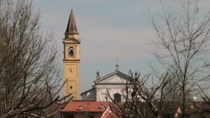 Martignana di Po/Villa Fadigati “La Bastia” – Vista della Parrocchia Santa Lucia Vergine e Martire
